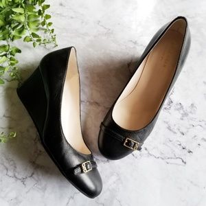 Pristine Cole Haan | Elsie Black Leather Wedge